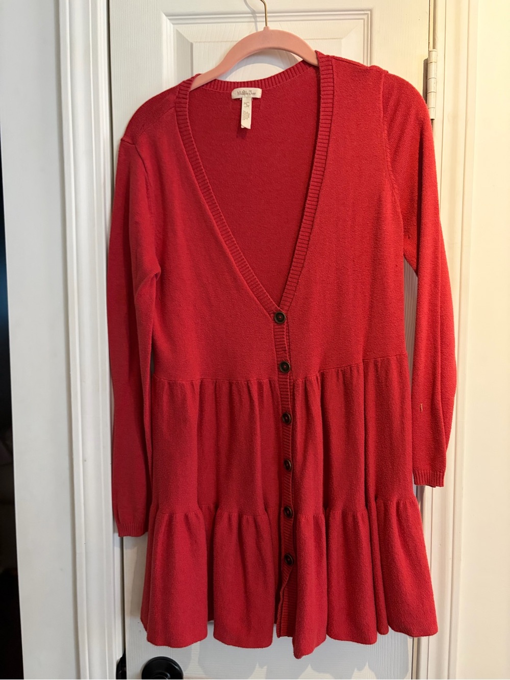 Matilda Jane Coral Tiered Button Cardigan